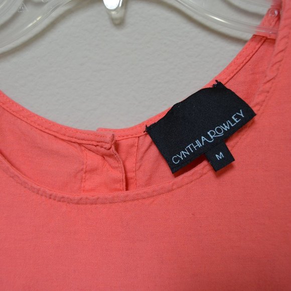 Cynthia Rowley Lace Trimmed Embroidered Cotton Blouse - Size M - Picture 3 of 4